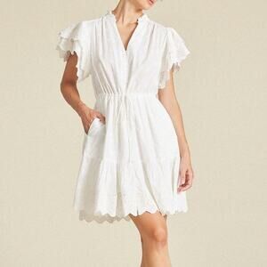Trovata Birds of Paradis Iris Broderie Anglaise Embroidered Eyelet Dress NWT